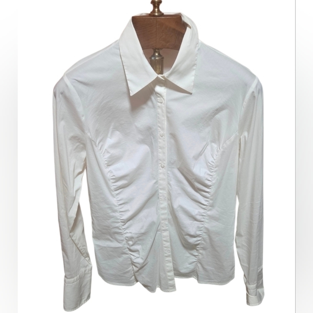 Vintage Y2K Lilly Pullitzer White Button Blouse Size 14